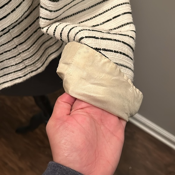 Black and White Chanel Camellia Jacket - Picture 5 of 11